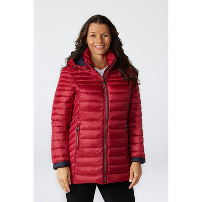 Windfield / Danwear Albina Light Down Lette dunjakker 1608 Red/Navy