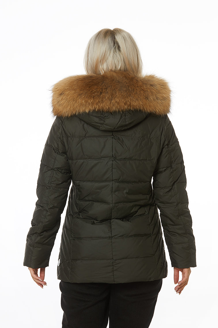 Windfield / Danwear Aliz With Real Fur Black Label Down 14 Army