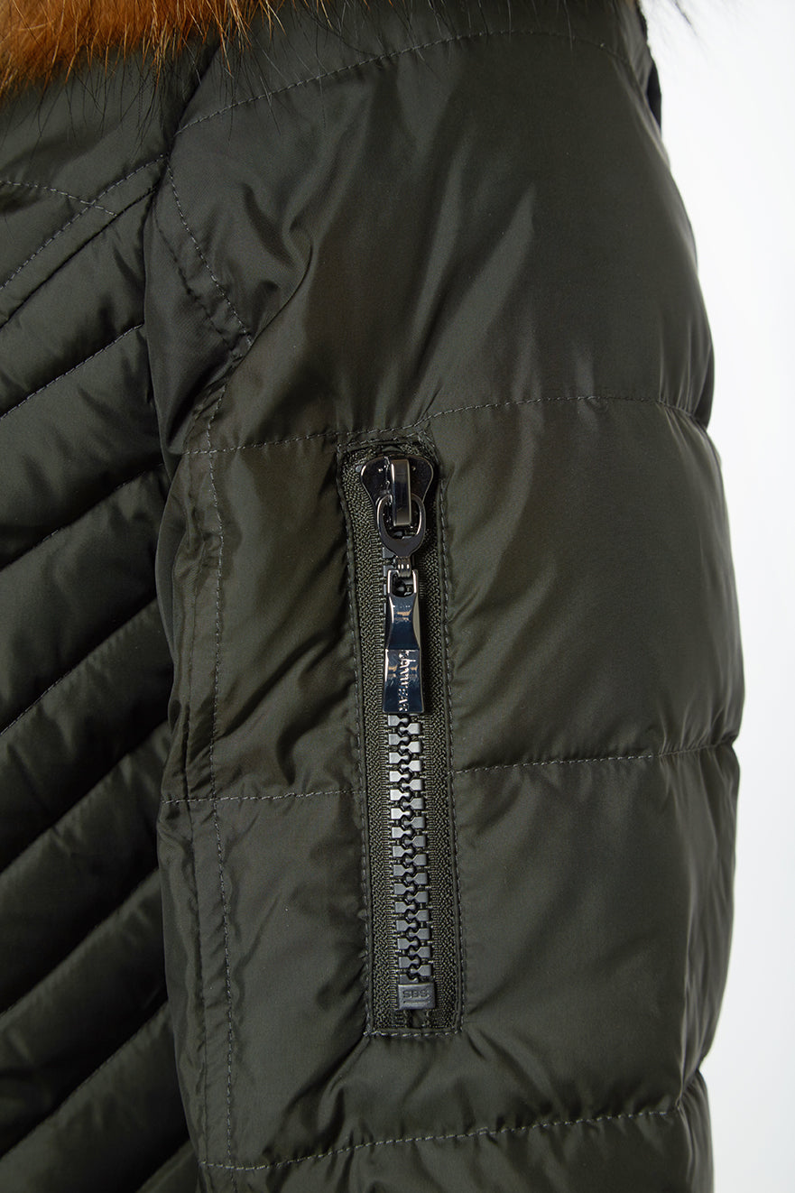 Windfield / Danwear Aliz With Real Fur Black Label Down 14 Army