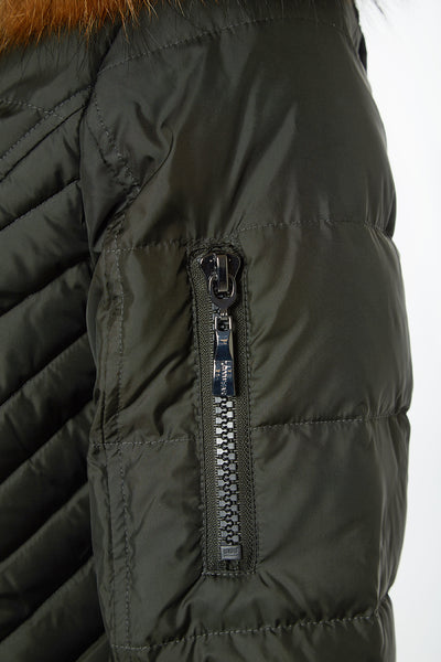 Windfield / Danwear Aliz With Real Fur Black Label Down 14 Army