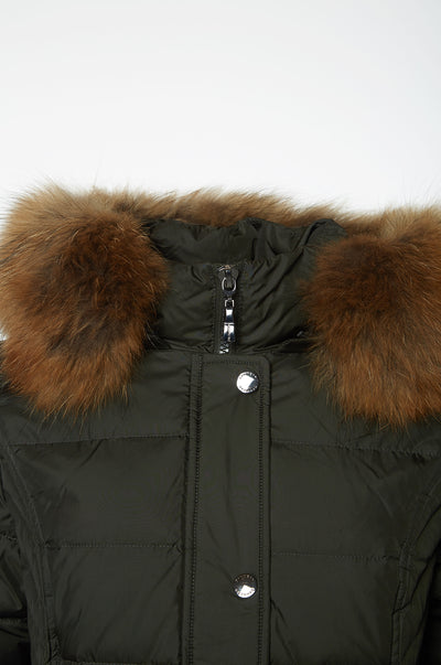 Windfield / Danwear Aliz With Real Fur Black Label Down 14 Army