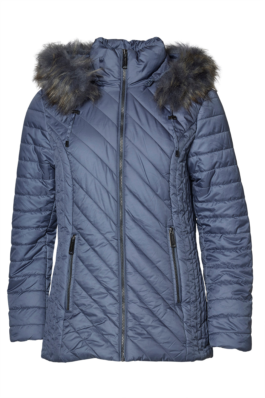 Windfield / Danwear Camila with Art Fur Vinterjakker 21 Heaven blue