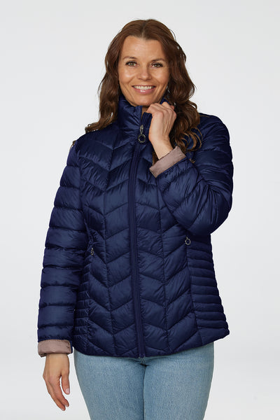 Windfield / Danwear Gunda Lette dunjakker 08 Navy.