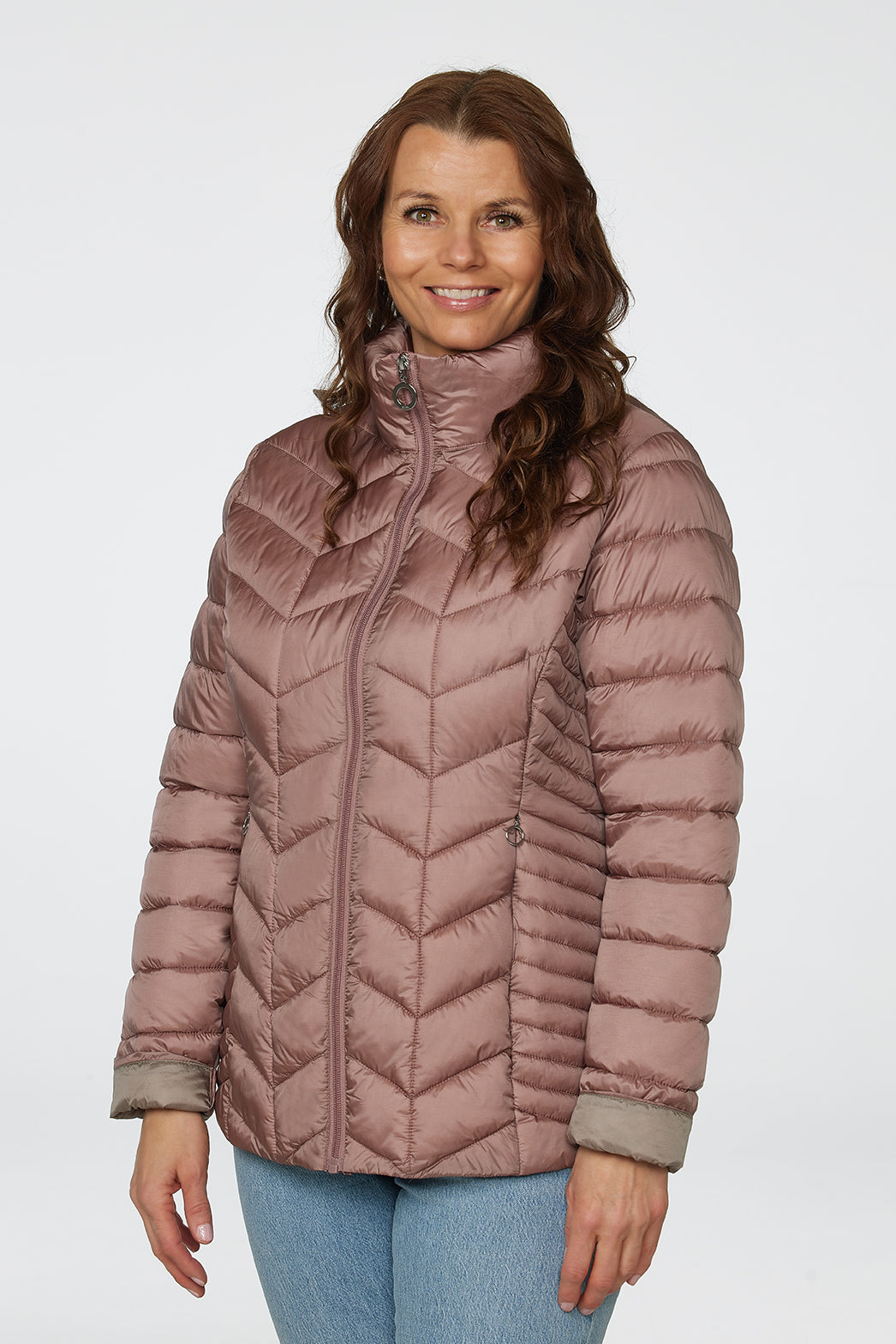 Windfield / Danwear Gunda Lette dunjakker 56 Rose.