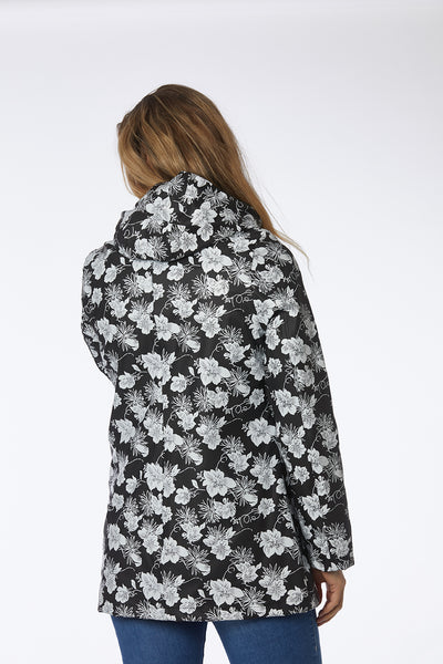 Windfield / Danwear Allie Raincoat PU 09 Black with Flowers